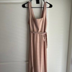 Show Me Your Mumu Claire Midi Dress ~ Dusty Blush Crisp Size Small